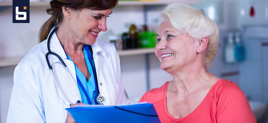 Digital illustration representing Medicare lead generation strategies with interconnected healthcare and technology icons.