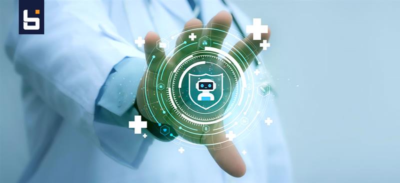 Illustration depicting AI technology streamlining Medicare lead qualification and enrollment processes.