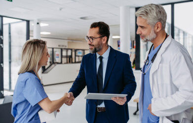 Digital illustration representing Medicare lead generation strategy for 2025 with AI and compliance elements.