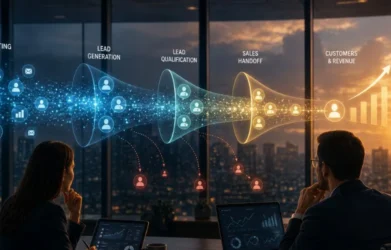 Lead Response Management process connecting marketing leads to sales opportunities