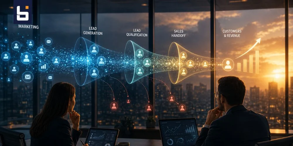 Lead Response Management process connecting marketing leads to sales opportunities
