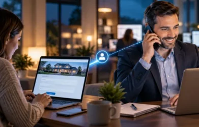 Loan officer responding quickly to a new mortgage lead
