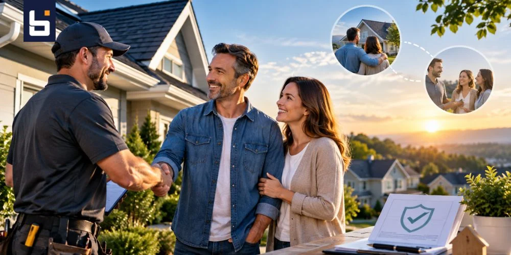 Roofing contractor building long-term customer relationships with homeowners